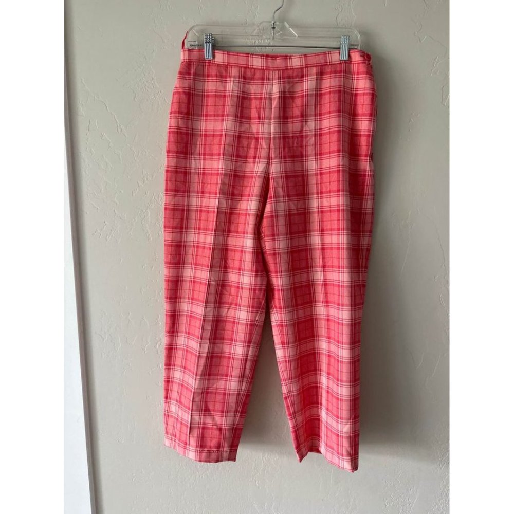 Pink plaid vintage trousers